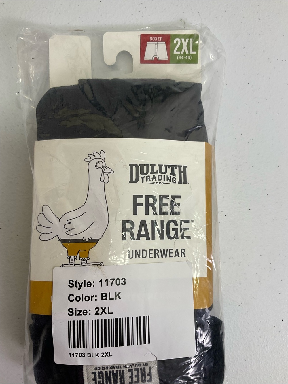 Duluth Trading Co Free Range Boxer- Black (2XL)